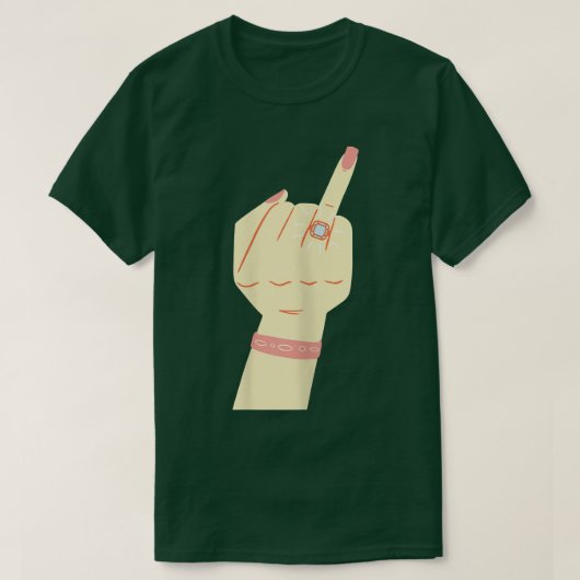 女性ダイヤモンドリング 花嫁 卒花パーティー ブライダル Tシャツ (デザイン正面)