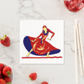 女性ダンサーパーティーナプキンス スタンダードカクテルナプキン (インサイチュ)