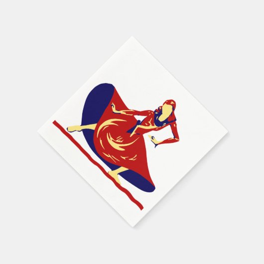 女性ダンサーパーティーナプキンス スタンダードカクテルナプキン (角)