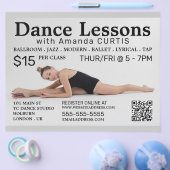 女性ダンサー、ダンス・レッス広告ン・フライヤー チラシ (シングル)
