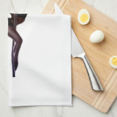 女性ダンサーThunder_Cove キッチンタオル (四つ折り)