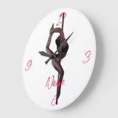 女性ダンサーThunder_Cove ラージ壁時計 (傾斜)