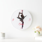 女性ダンサーThunder_Cove ラージ壁時計 (ホーム)