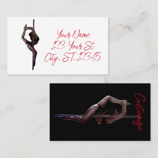 女性ダンサーThunder_Cove 名刺 (正面/裏面)