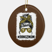 女性ダンスママ人生めちゃくちゃなBun Leopardバレエ母 セラミックオーナメント (左)