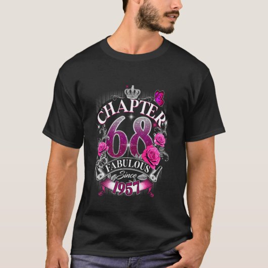 女性チャプター68 1957年以来素晴らしい 68歳の誕生日 Tシャツ (正面)