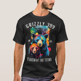 女性ティトングリズリー399ウォーターコの女王 Tシャツ