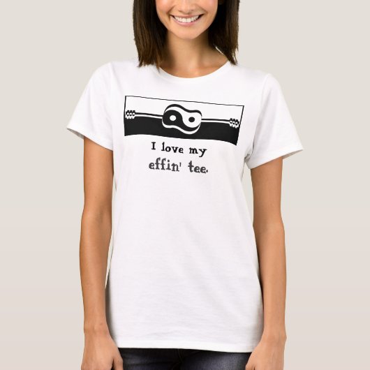 女性ティー- I愛私のeffinのティー Tシャツ (正面)