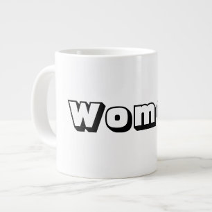 女性テキスト名ブラックテキストカラースペシャリティマグ ジャンボコーヒーマグカップ