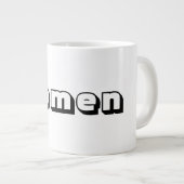 女性テキスト名ブラックテキストカラースペシャリティマグ ジャンボコーヒーマグカップ (正面右)