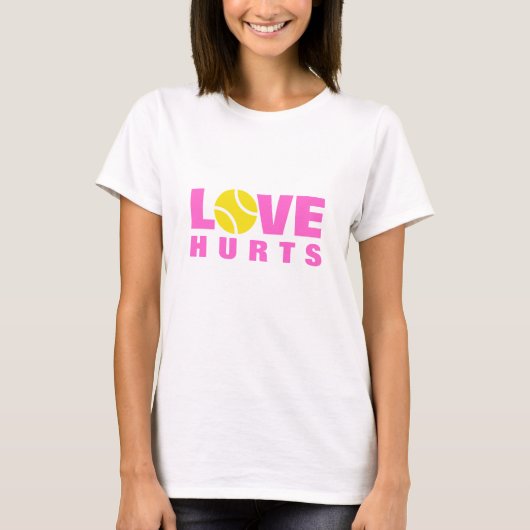 女性テニスウェア - Love hurts Tシャツ (正面)