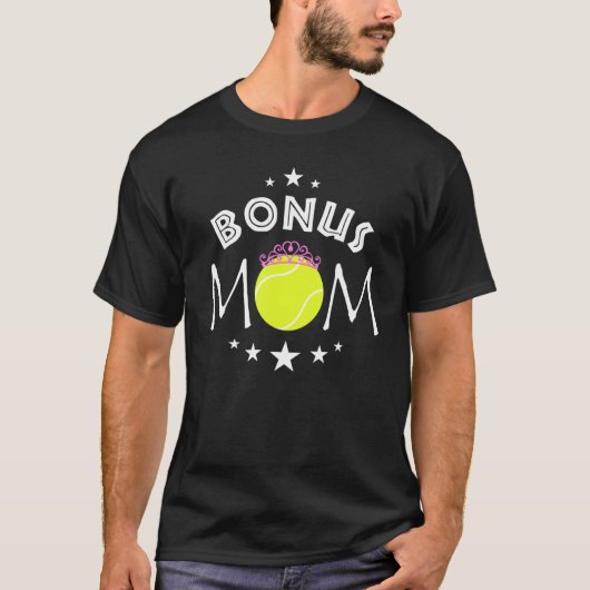女性テニスボールのためのボーナスママ母の女性 Tシャツ (正面)