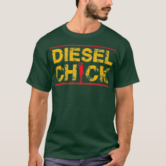 女性ディーゼルシックのトラック運転手のガソリンヘッド Tシャツ