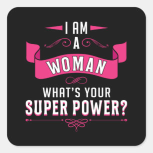 女性デイガールパワーフェミニズム女性ギフトアイディア スクエアシール