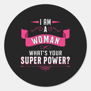 女性デイガールパワーフェミニズム女性ギフトアイディア ラウンドシール