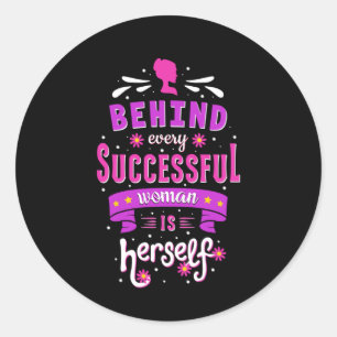 女性デイフェミニズム女の子パワーウーマンギフトアイディア ラウンドシール