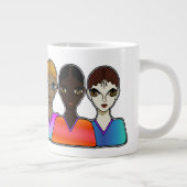 女性デザイン ジャンボコーヒーマグカップ (右)