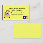 女性デリバリードライバありがとうご確認 名刺 (正面/裏面)