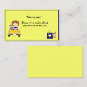 女性デリバリードライバありがとうご確認 名刺 (正面/裏面)