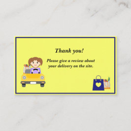 女性デリバリードライバありがとうご確認 名刺