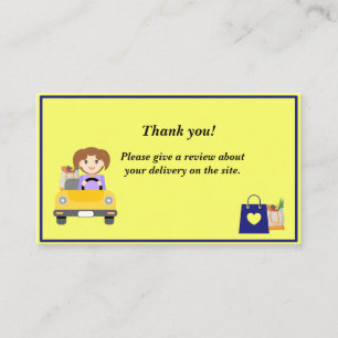 女性デリバリードライバありがとうご確認 名刺