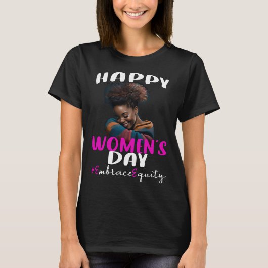 女性デー国際的2023エンスエクイティ8 3月 Tシャツ (正面)
