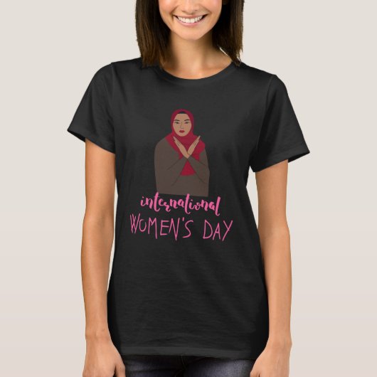 女性デー国際的2023エンスエクイティ8 3月 Tシャツ (正面)