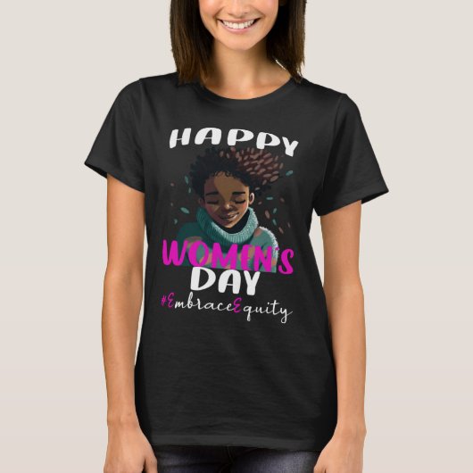 女性デー国際的2023エンスエクイティ8 3月 Tシャツ (正面)