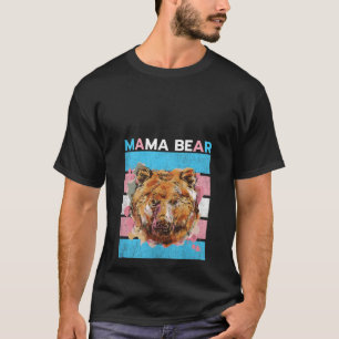 女性トランスママベアウォーター色トランスジェンダーママ Tシャツ