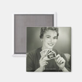 女性トランプ マグネット (正面/裏面)