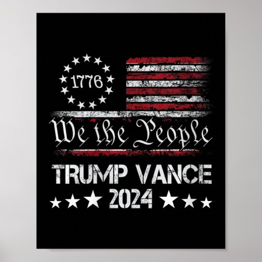 女性トランプVance 2024大統領トランプ支持者 ポスター (正面)