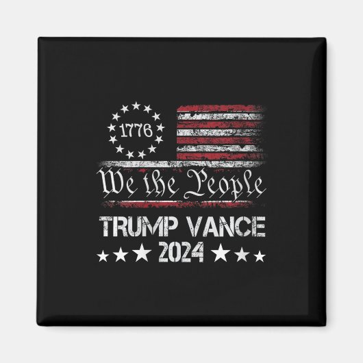女性トランプVance 2024大統領トランプ支持者 マグネット (正面)