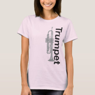 女性トランペットの焼損のTシャツ(合う) Tシャツ