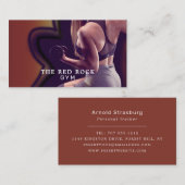 女性トレーナー、パーソナルトレーナー、ジムインストラクター 名刺 (正面/裏面)