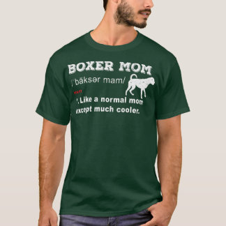 女性ドイツのボーアードッグまたは子犬の所有者MOM おもしろい  Tシャツ