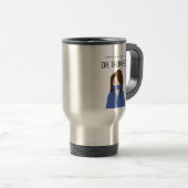 女性ドクターイラストレーションブルースクラブスありがとう トラベルマグ (正面右)