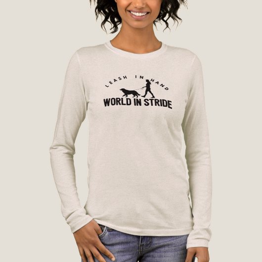 女性ドッグウォーカー  トライブレンドＴシャツ (正面)