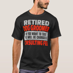 女性ドッ退職したグトリマーおもしろい退職パーティー Tシャツ