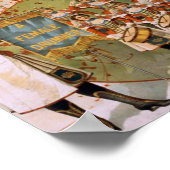 女性ドラマー「ドラマーの女の子の到着」 ポスター (角)