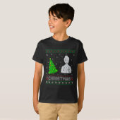 女性ナース開業医クリスマスツリー照明醜い Tシャツ (正面フル)