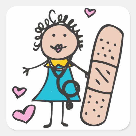 女性ナース スクエアシール (正面)