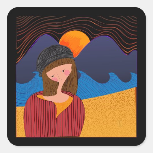 女性ニュース スクエアシール (正面)