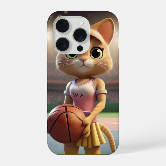 女性ネットボールキャット iPhoneケース (裏面)