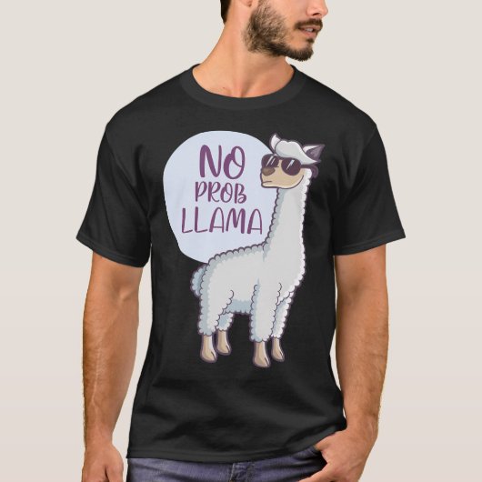 女性ノドラマラマおもしろいラマ Tシャツ (正面)