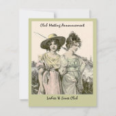 女性ハエ釣りグループクラブ招待状 招待状 (正面)