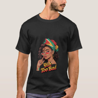 女性ハッピーインディペンデンスガイアナ国旗Mes Tシャツ
