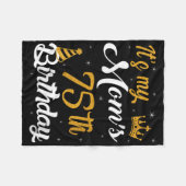 女性ハッピーザマイモムズ75誕生日1950 75年 フリースブランケット (正面(横))