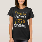 女性ハッピーザマイモムズ75誕生日1950 75年 Tシャツ (正面)