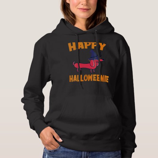 女性ハッピーハロウィーニー犬の衣装ダッシュ パーカ (正面)