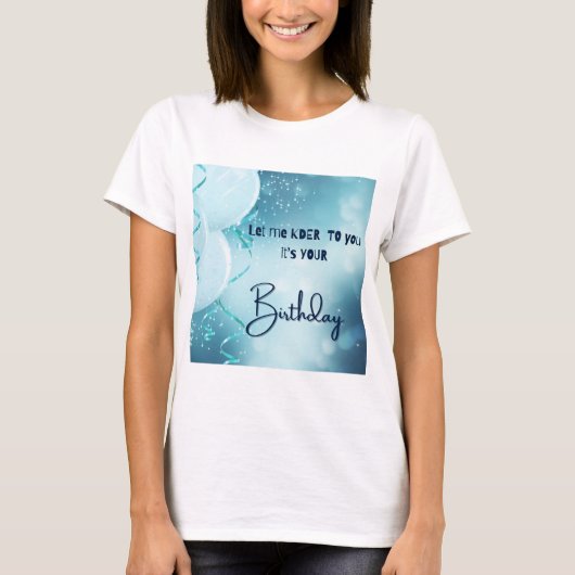 女性ハッピーバースデーTシャツ Tシャツ (正面)